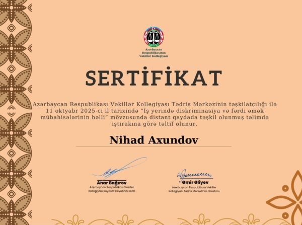 Nihad Axundov-İş yerində diskriminasiya-1